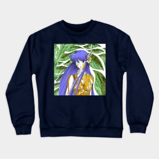 saori kido the athena goddess in saint seiya in sapuri of god Crewneck Sweatshirt